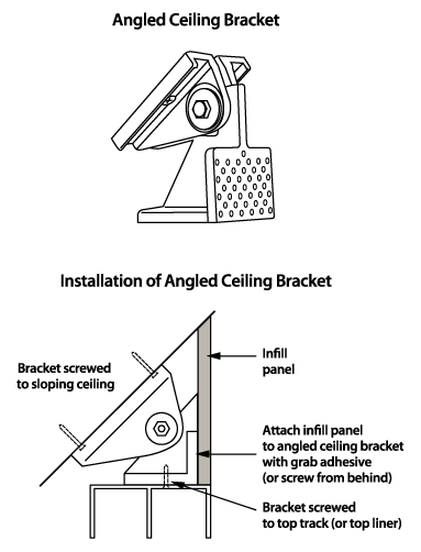 Angled ceiling bracket