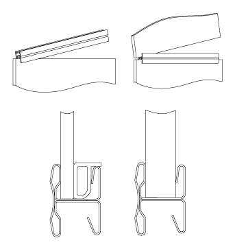 Installing H-bars on steel framed sliding wardrobe doors